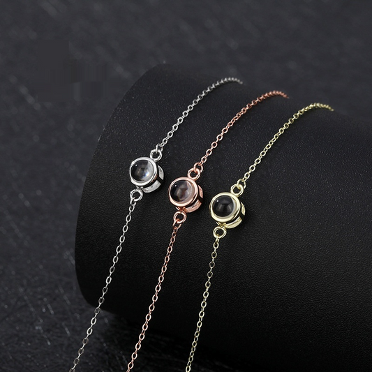 S925 Sterling Silver Language Projection Bracelet