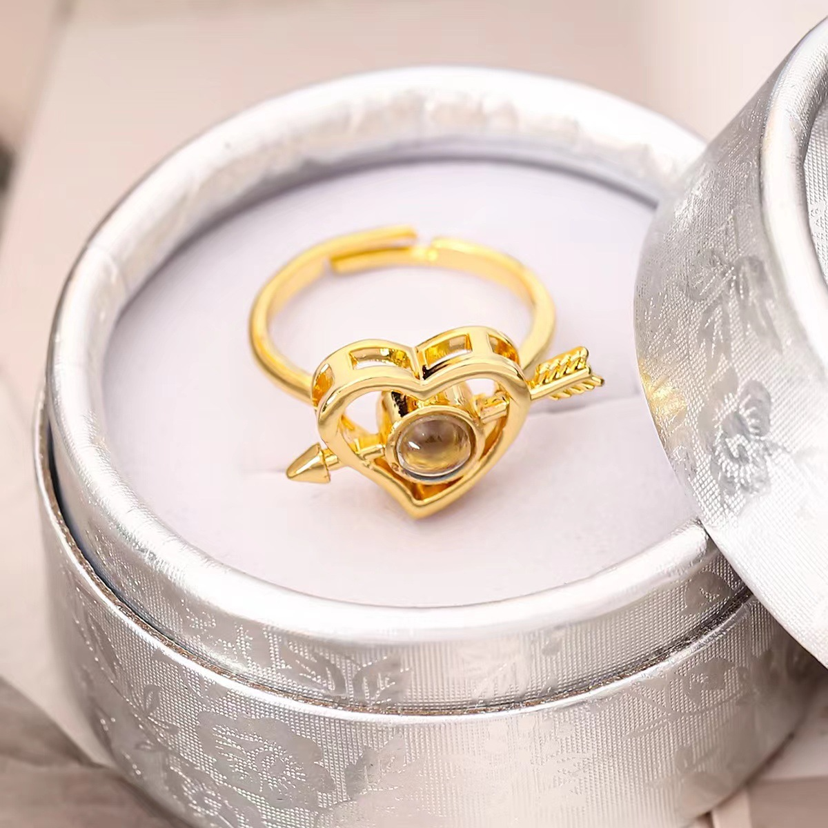 Custom Photo Projection Ring Creative Fashion Jewelry Gift for Women