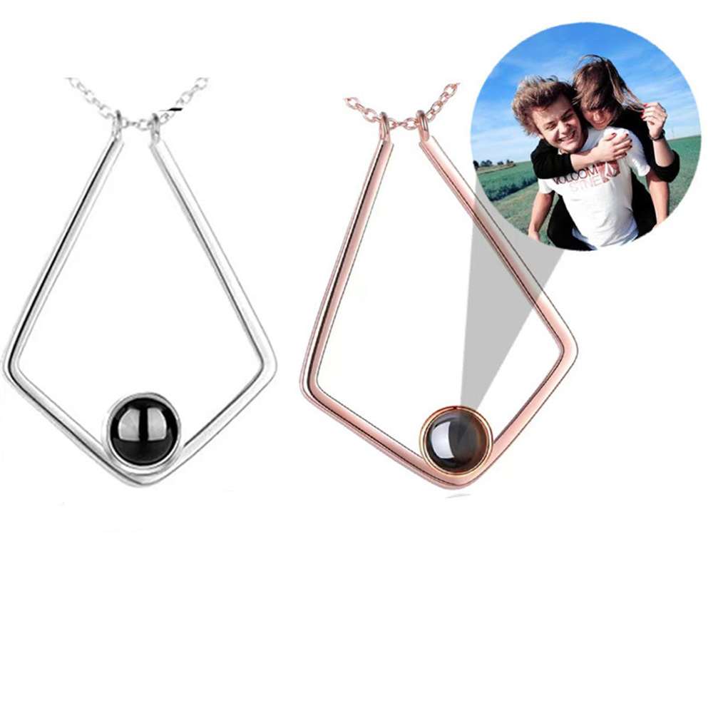 Personalized 100 Languages Projection Necklace Romantic Gift