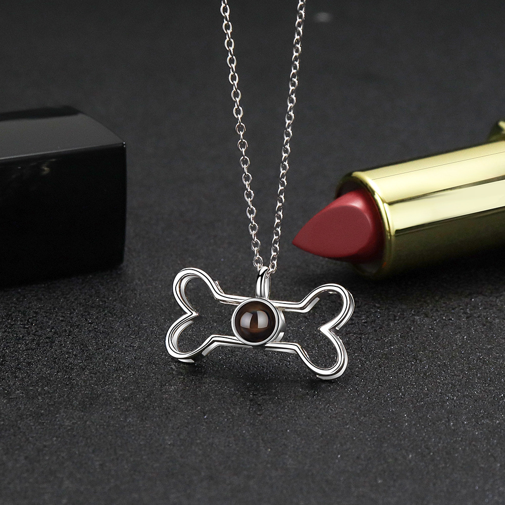 Dog Bone Necklace Cute Pet Lover Jewelry Gift