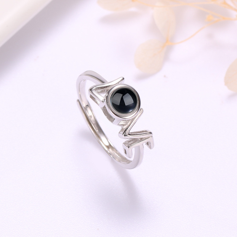 Colorful Projection LOVE Photo Ring Romantic Light Up Jewelry Gift