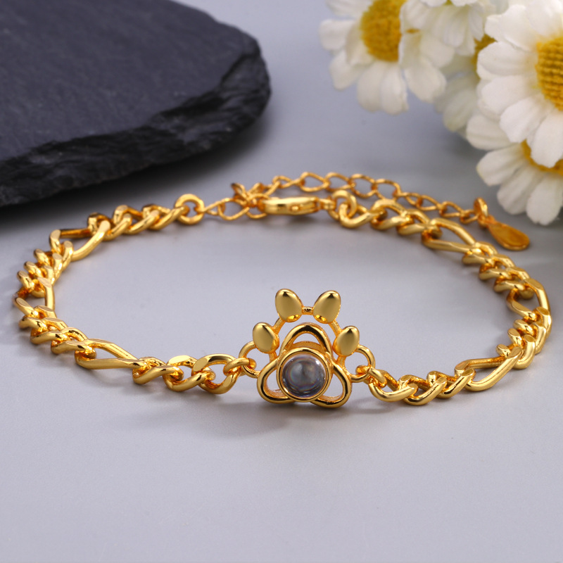 Dog Paw Projection Bracelet for Women Personalized Gift