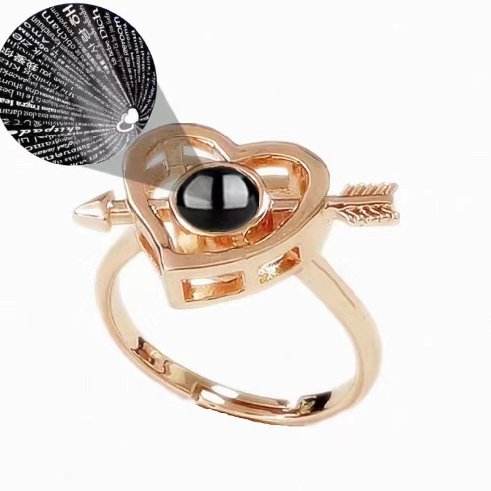 Custom Photo Projection Ring Creative Fashion Jewelry Gift for Women