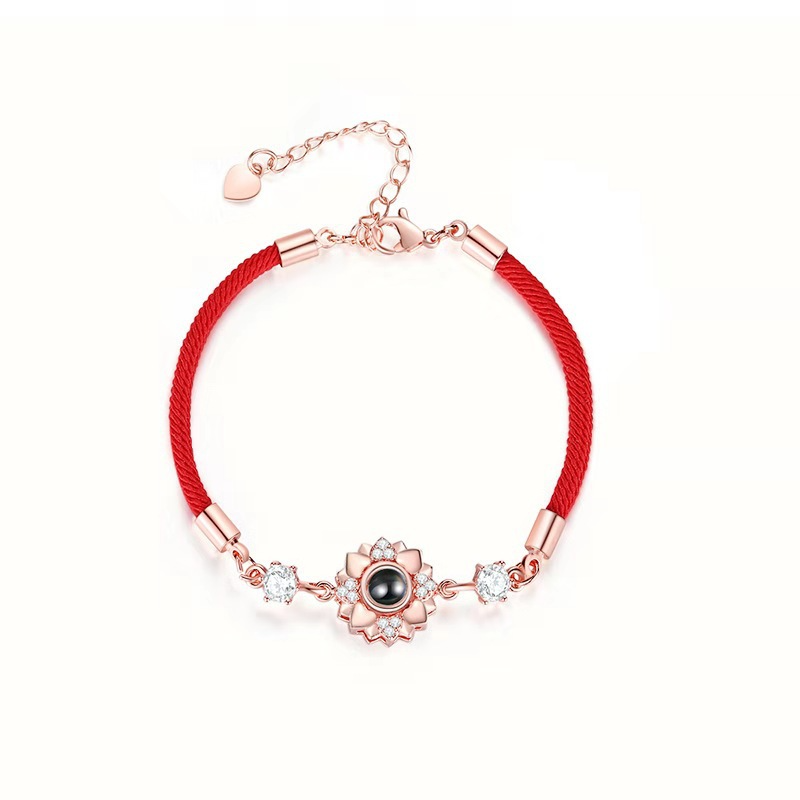 Custom Woven Lovers Projection Bracelet Personalized Gift