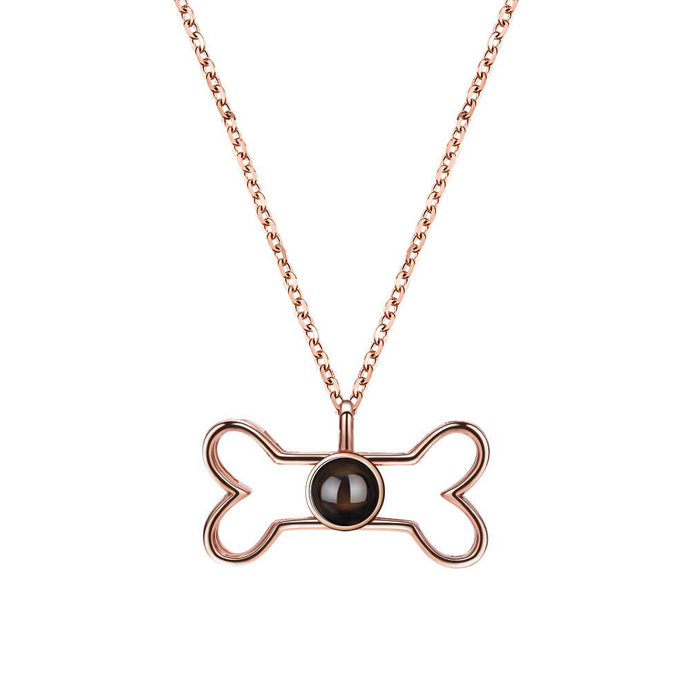 Dog Bone Necklace Cute Pet Lover Jewelry Gift