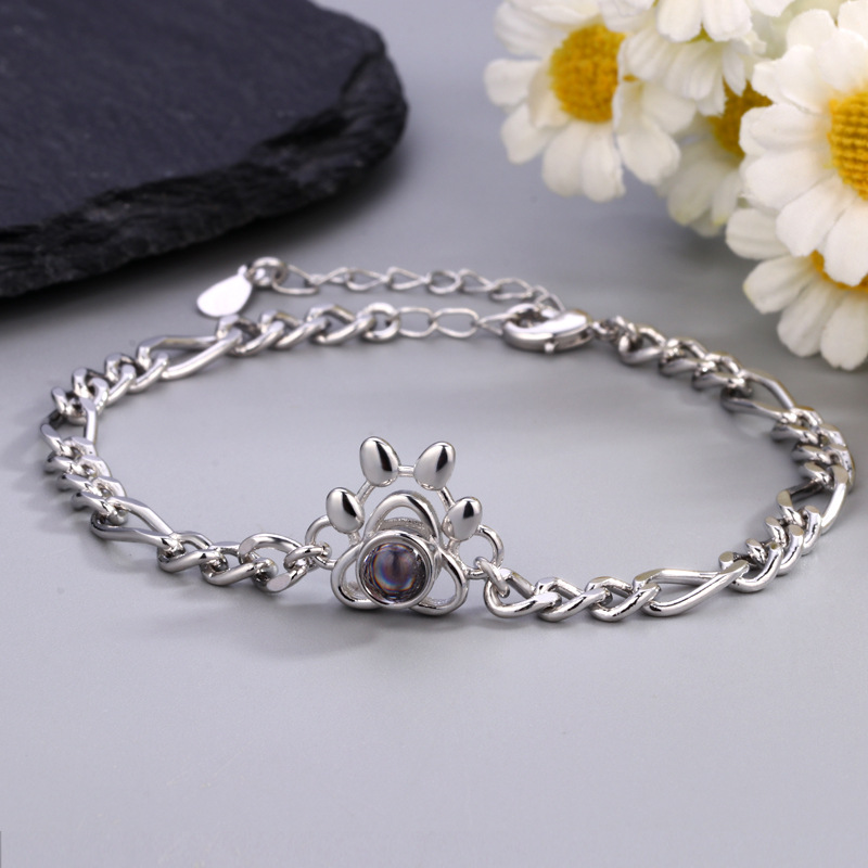 Dog Paw Projection Bracelet for Women Personalized Gift