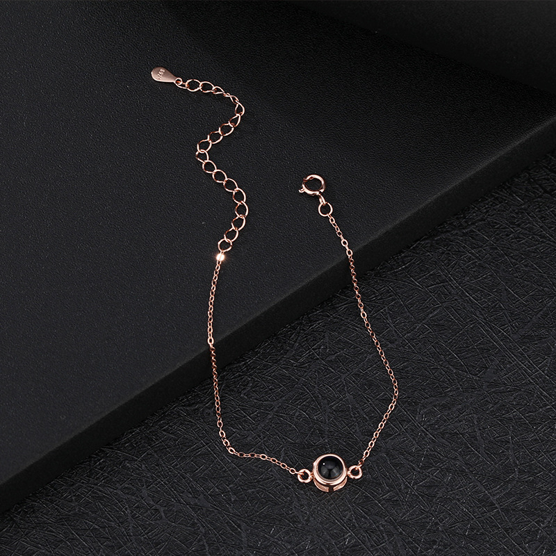 S925 Sterling Silver Language Projection Bracelet