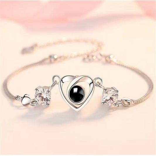 Women’s S925 Sterling Silver Simple Projection Bracelet