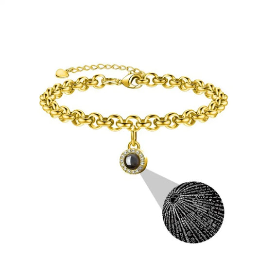 925 Silver Diamond Projection Bracelet for Women – Korean Style Couple Jewelry Gift