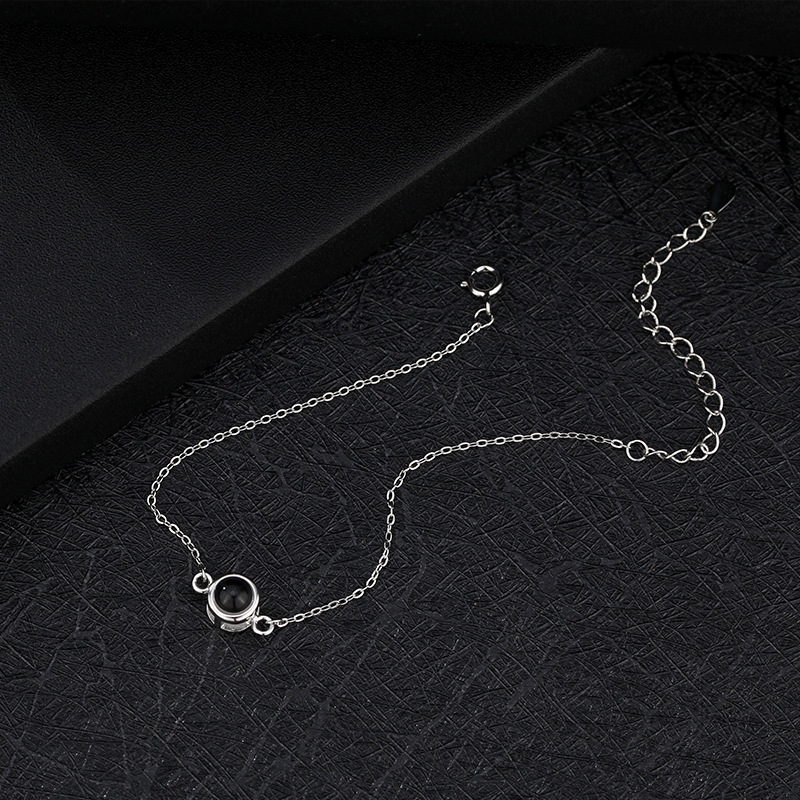 S925 Sterling Silver Language Projection Bracelet