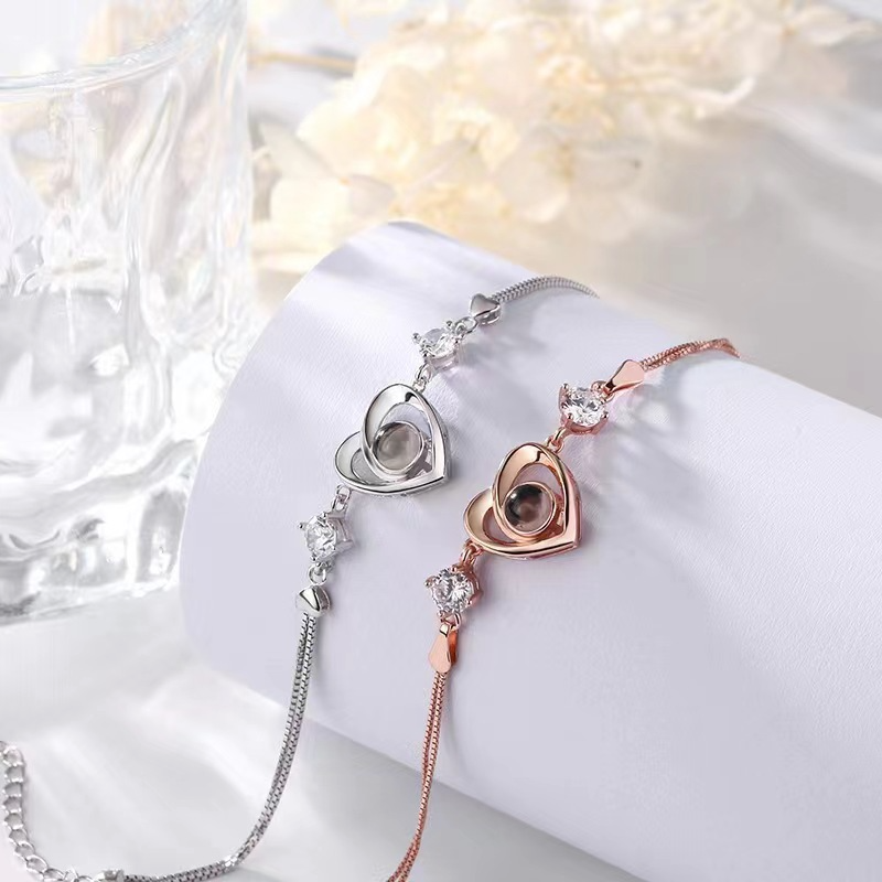 Women’s S925 Sterling Silver Simple Projection Bracelet