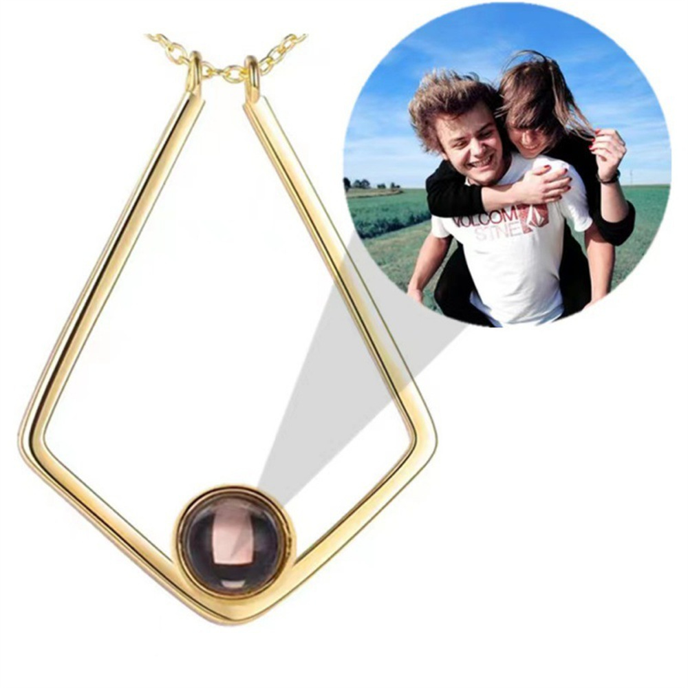 Personalized 100 Languages Projection Necklace Romantic Gift