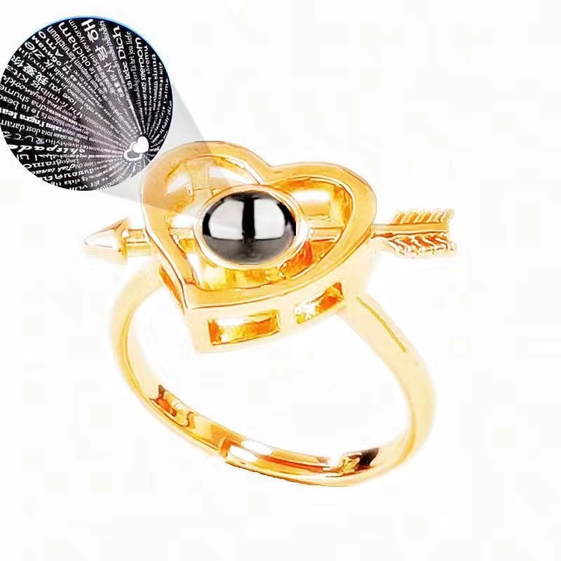 Custom Photo Projection Ring Creative Fashion Jewelry Gift for Women