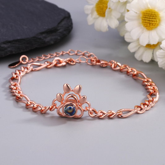 Dog Paw Projection Bracelet for Women Personalized Gift
