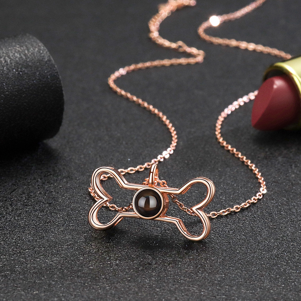 Dog Bone Necklace Cute Pet Lover Jewelry Gift