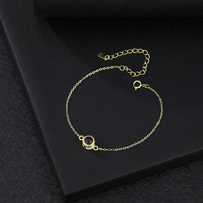 S925 Sterling Silver Language Projection Bracelet