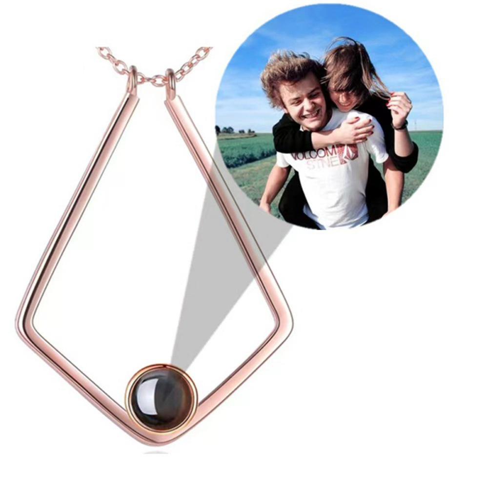 Personalized 100 Languages Projection Necklace Romantic Gift