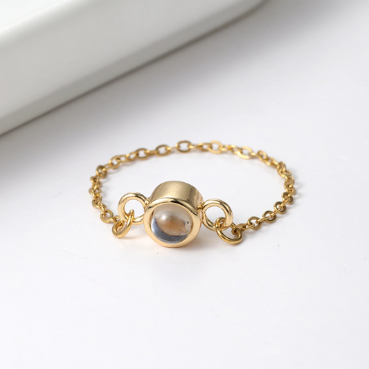 Personalized Photo Projection Ring for Women Custom Jewelry Gift
