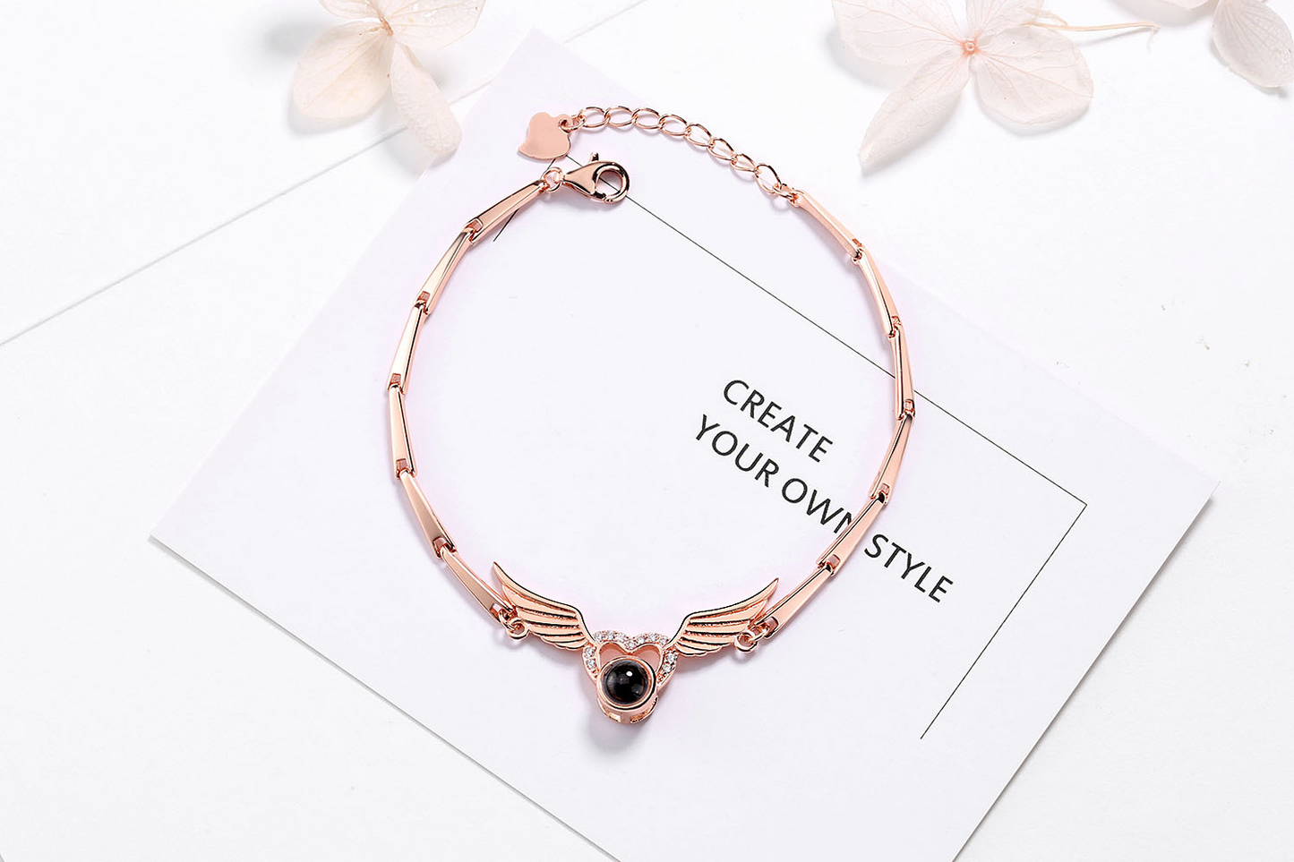 Angel Wings Projection Bracelet Personalized Photo Bracelet Gift