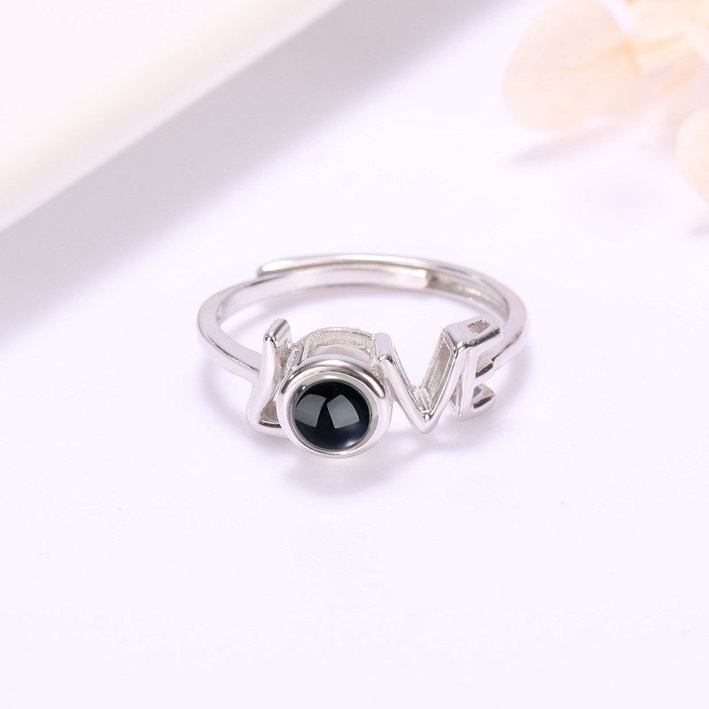 Colorful Projection LOVE Photo Ring Romantic Light Up Jewelry Gift