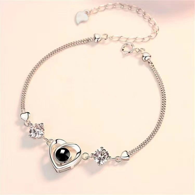 Women’s S925 Sterling Silver Simple Projection Bracelet