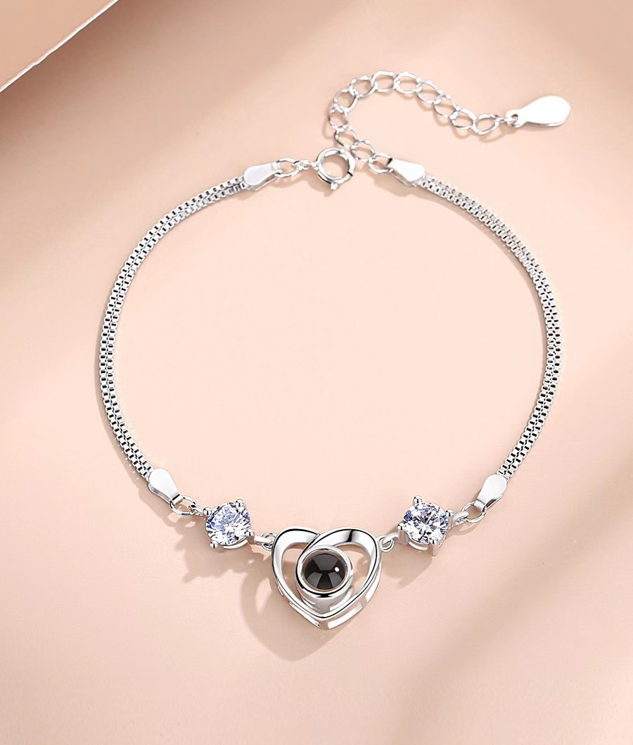 Women’s S925 Sterling Silver Simple Projection Bracelet