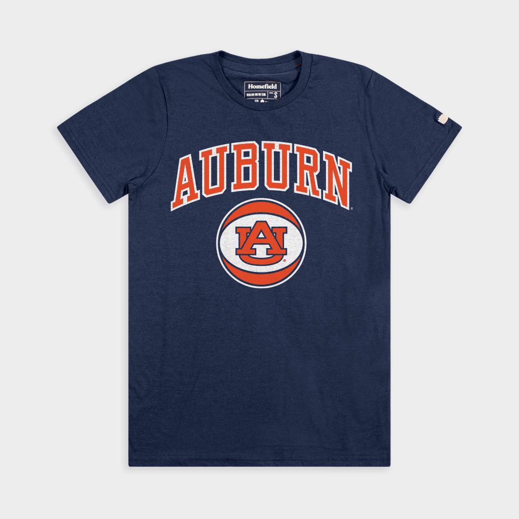 Auburn Tigers Basketball 1980s Warmup Wordmark Tee