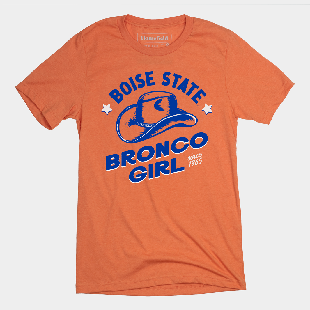 Retro Boise State Bronco Girl Tee