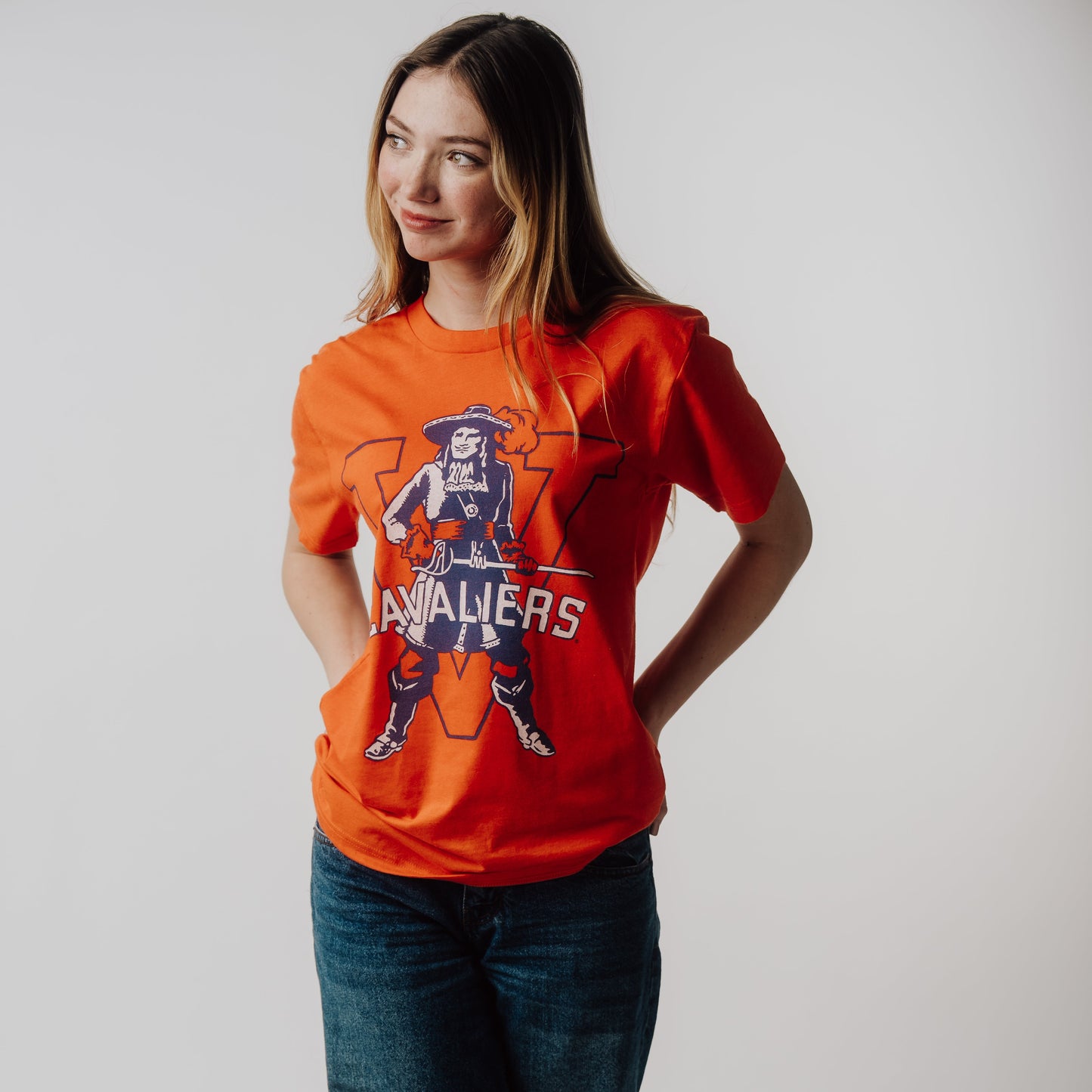 UVA Cavaliers Vintage Mascot and Block "V" Tee