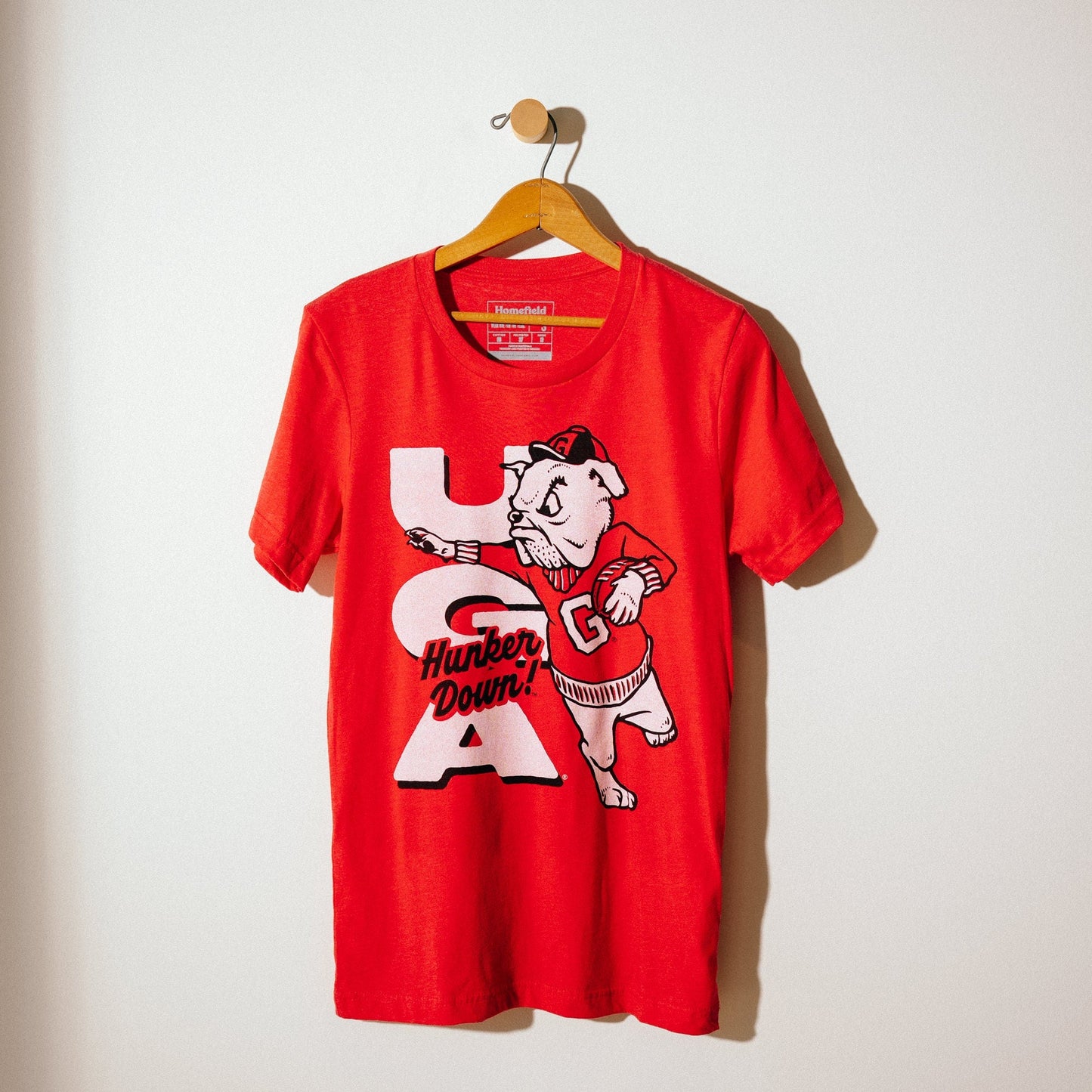 Georgia Bulldogs Vintage Football "Hunker Down" Tee