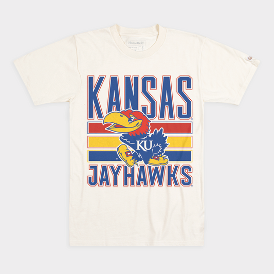 Vintage-Inspired Kansas Jayhawks Stripe Tee