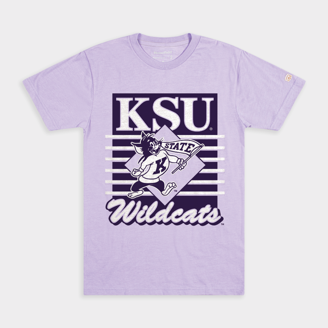 Kansas State Wildcats Vintage-Inspired Lavender Tee