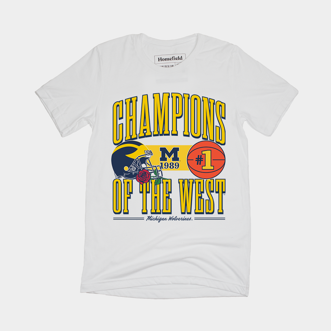 Michigan Football and Basketball 1989 Champs Tee