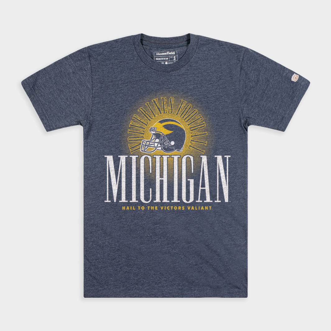 Michigan Wolverines Football Winged Helmet Tee