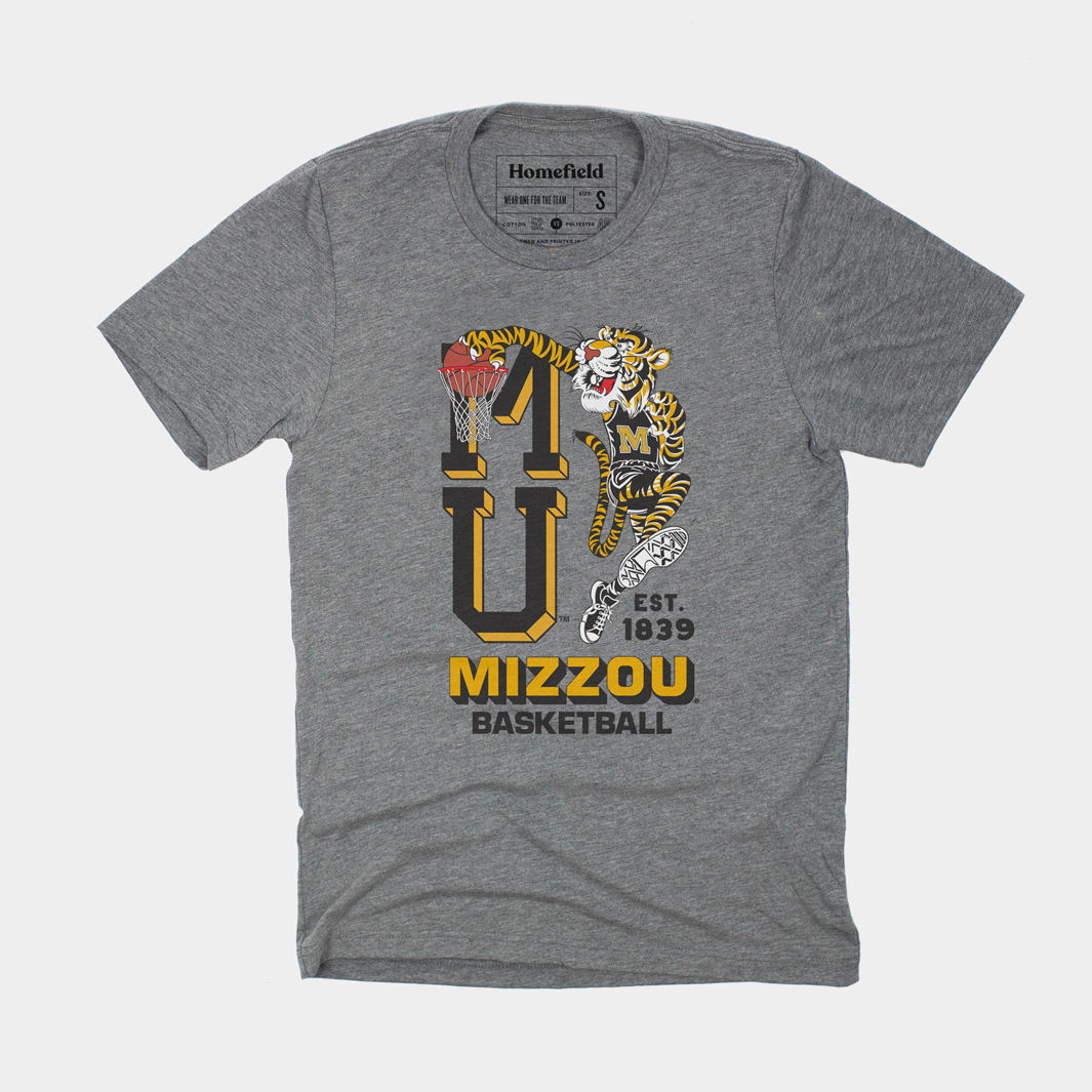 Retro Mizzou Tigers Basketball Tee