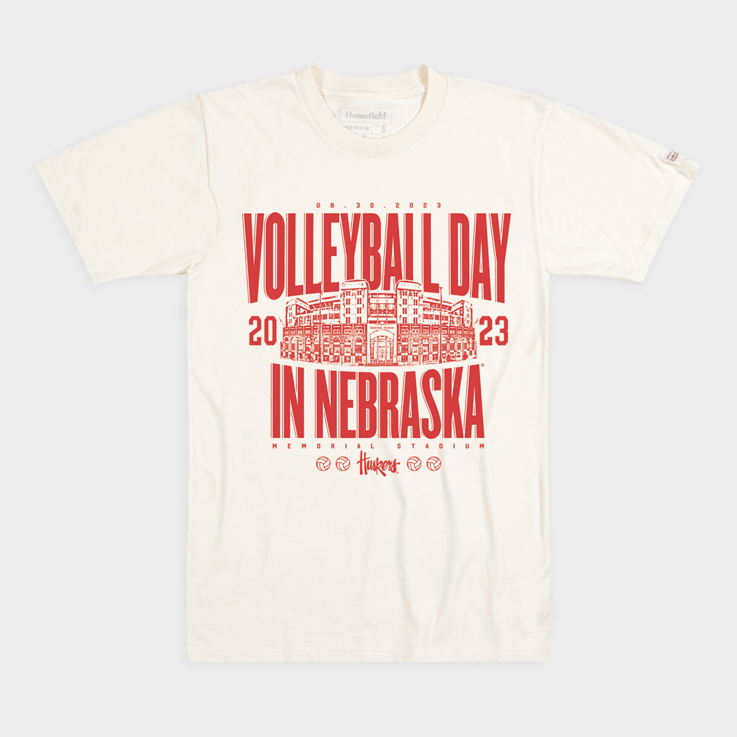 Nebraska Volleyball Day Memorial Stadium Tee