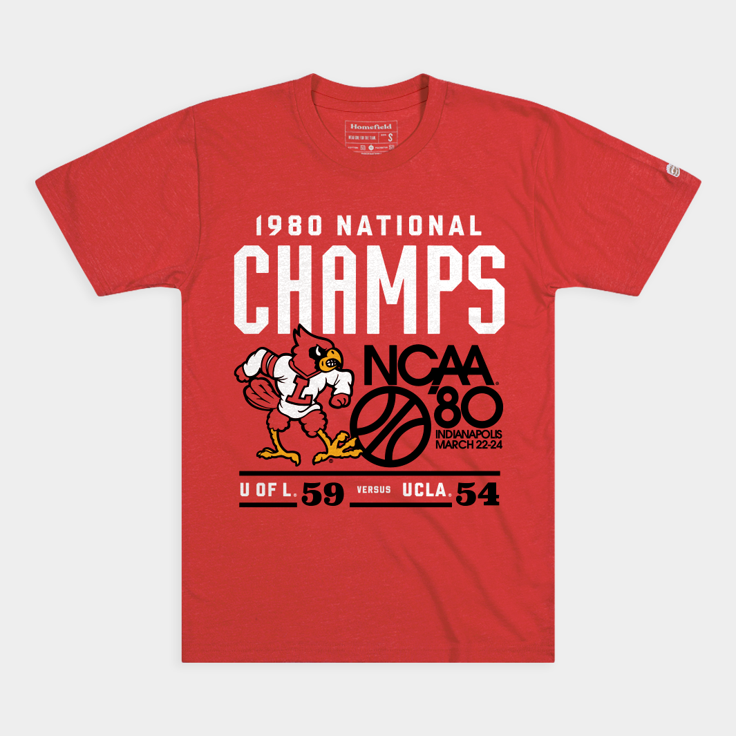 Louisville Men's Basketball 1980 NCAA Champs Tee