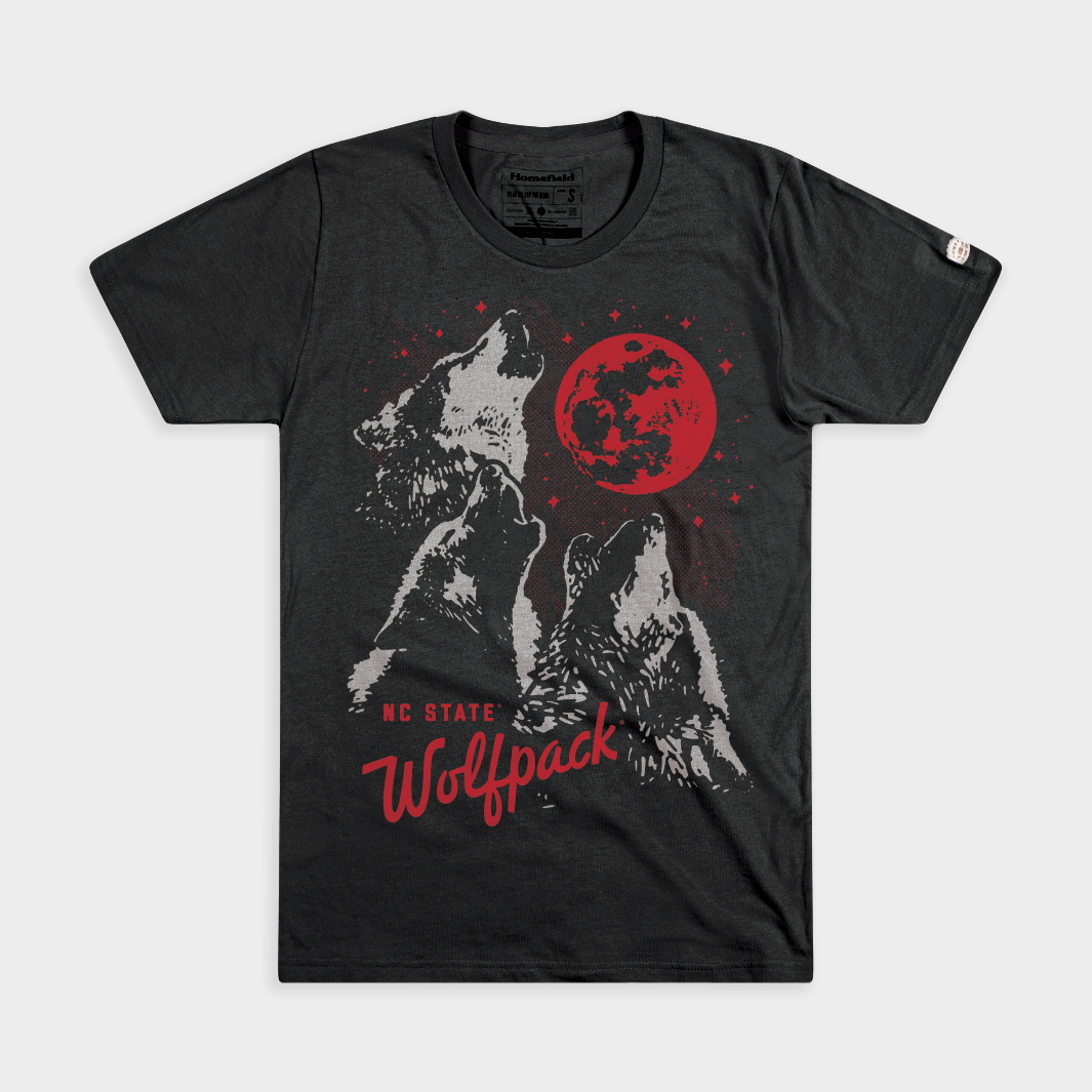 NC State Wolfpack Three Wolf Howl Tee
