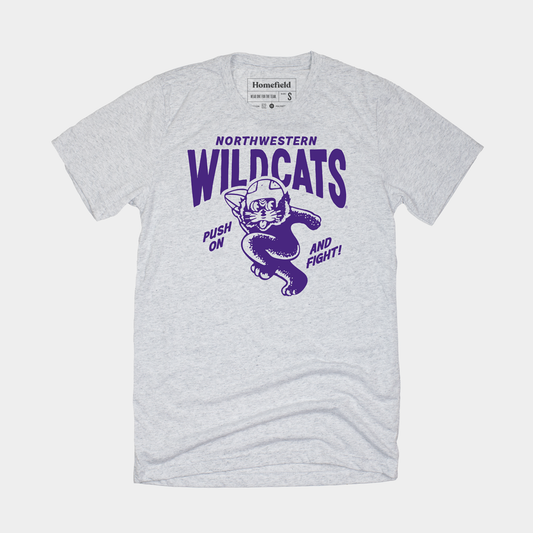 Vintage Northwestern Wildcats “Push On” Tee