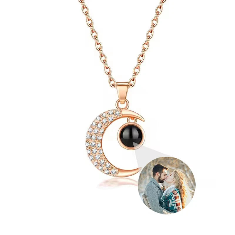 Personalized Picture Projection Necklace Camera Pendant for Women