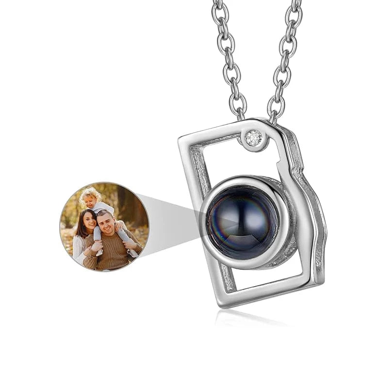 Personalized Picture Projection Necklace Camera Pendant for Women