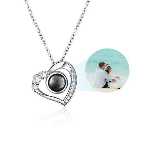 Personalized Picture Projection Necklace Camera Pendant for Women