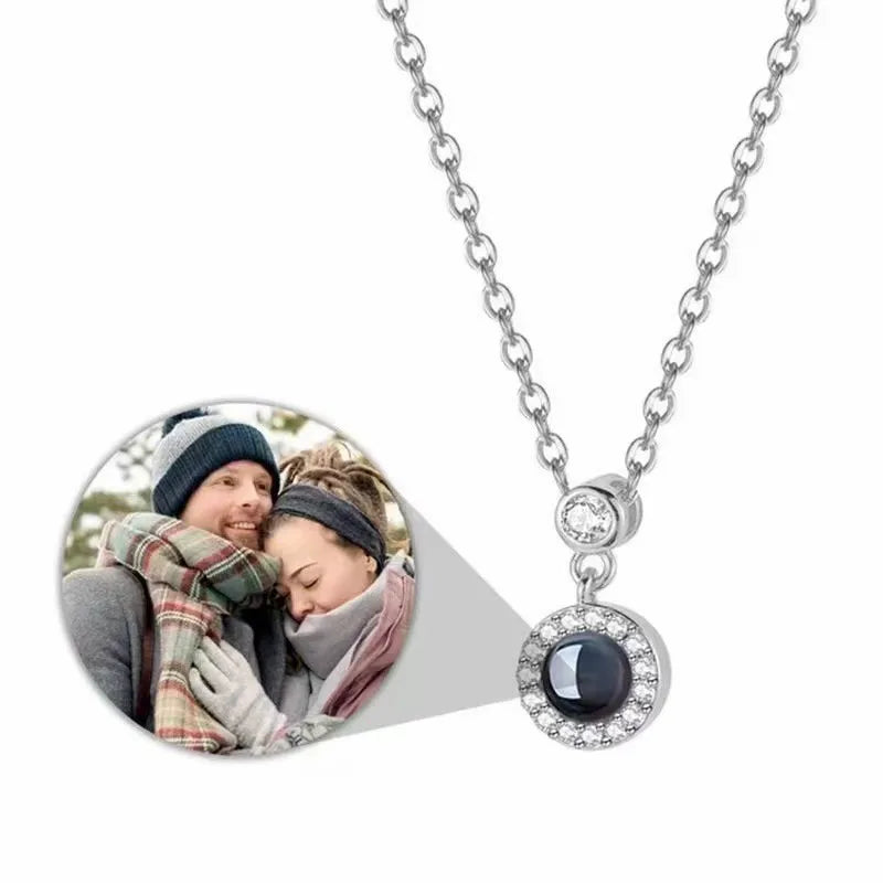 Personalized Picture Projection Necklace Camera Pendant for Women