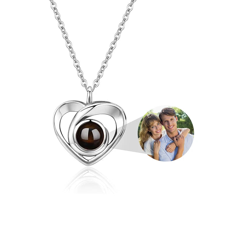 Personalized Picture Projection Necklace Camera Pendant for Women