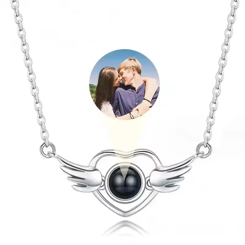 Personalized Picture Projection Necklace Camera Pendant for Women