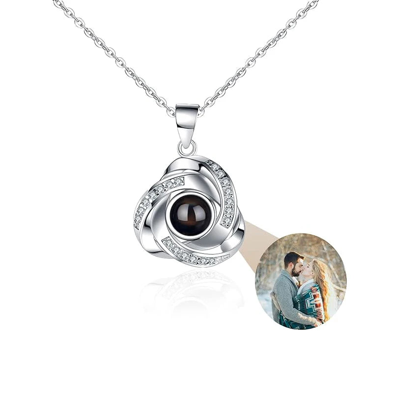 Personalized Picture Projection Necklace Camera Pendant for Women