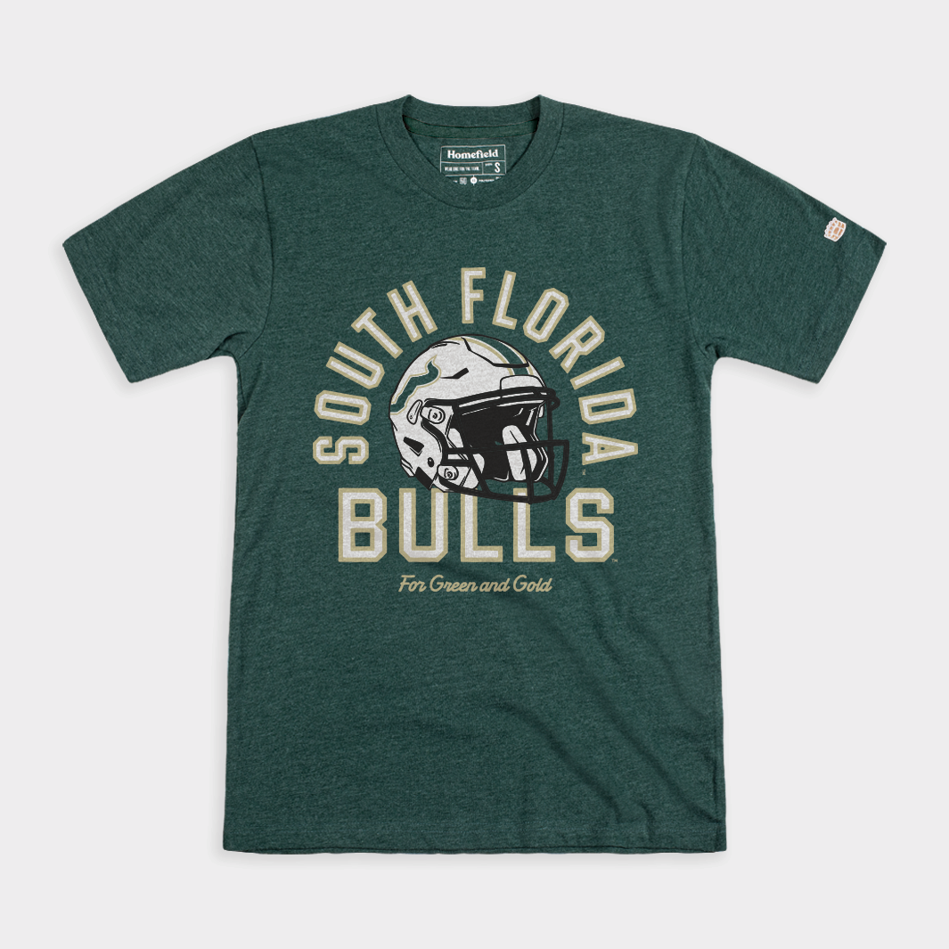 South Florida Bulls Football "For Green and Gold" Tee