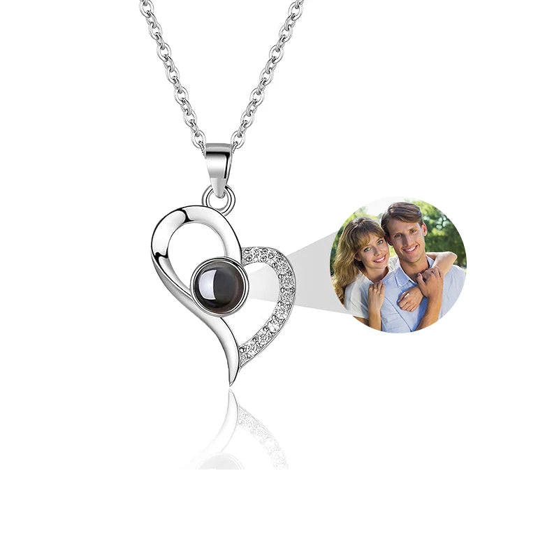 Personalized Picture Projection Necklace Camera Pendant for Women