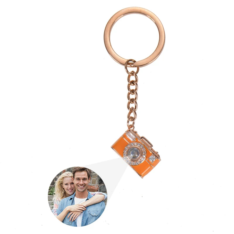 Custom Photo Camera Necklace Personalized Picture Projection