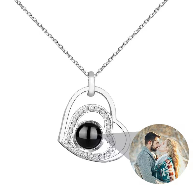 Personalized Picture Projection Necklace Camera Pendant for Women